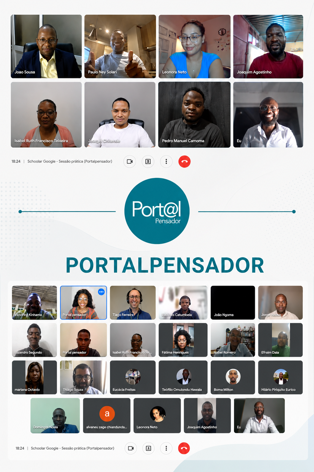 Equipa do Portalpensador em reunião
